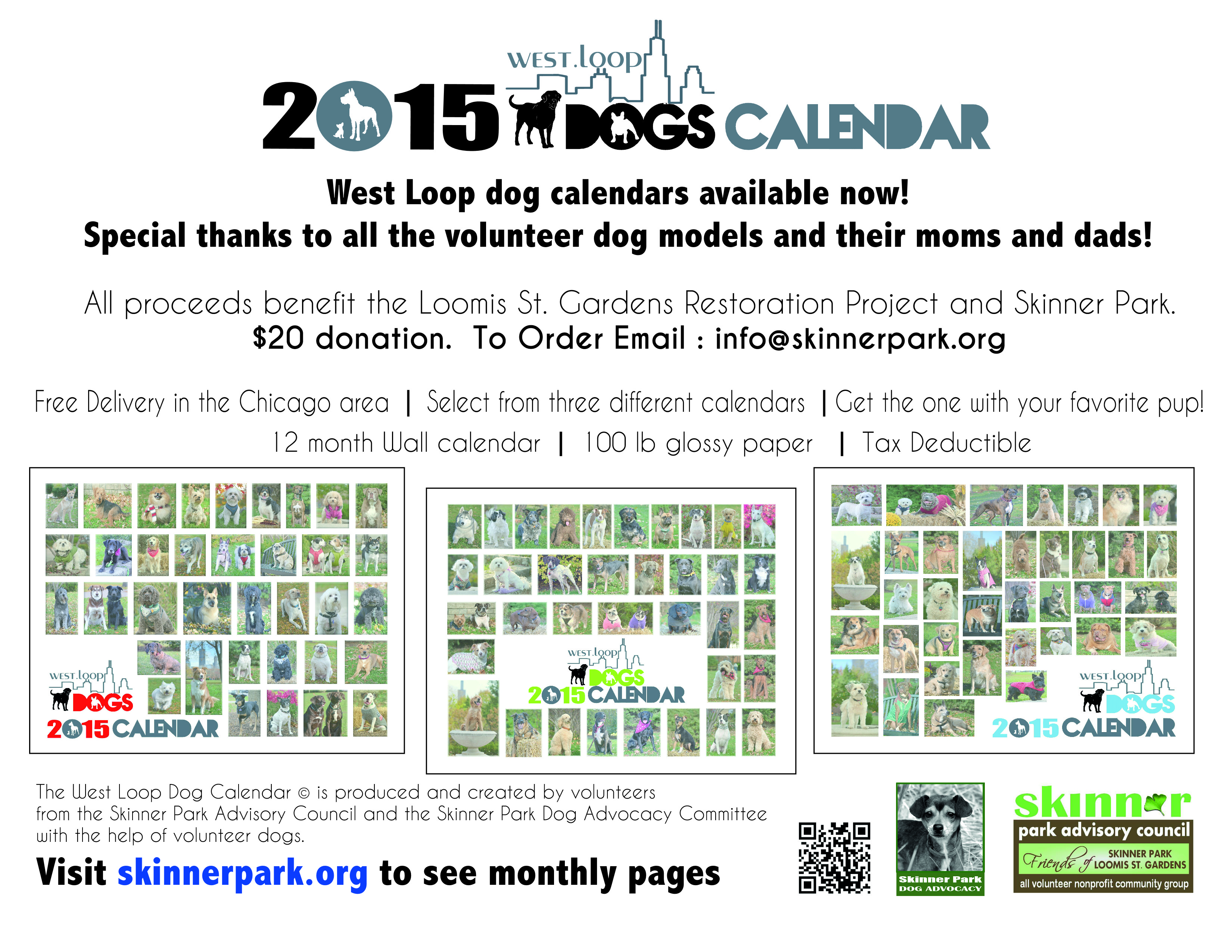 2015 West Loop Dog Calendars Available Now Skinner Park Advisory Council